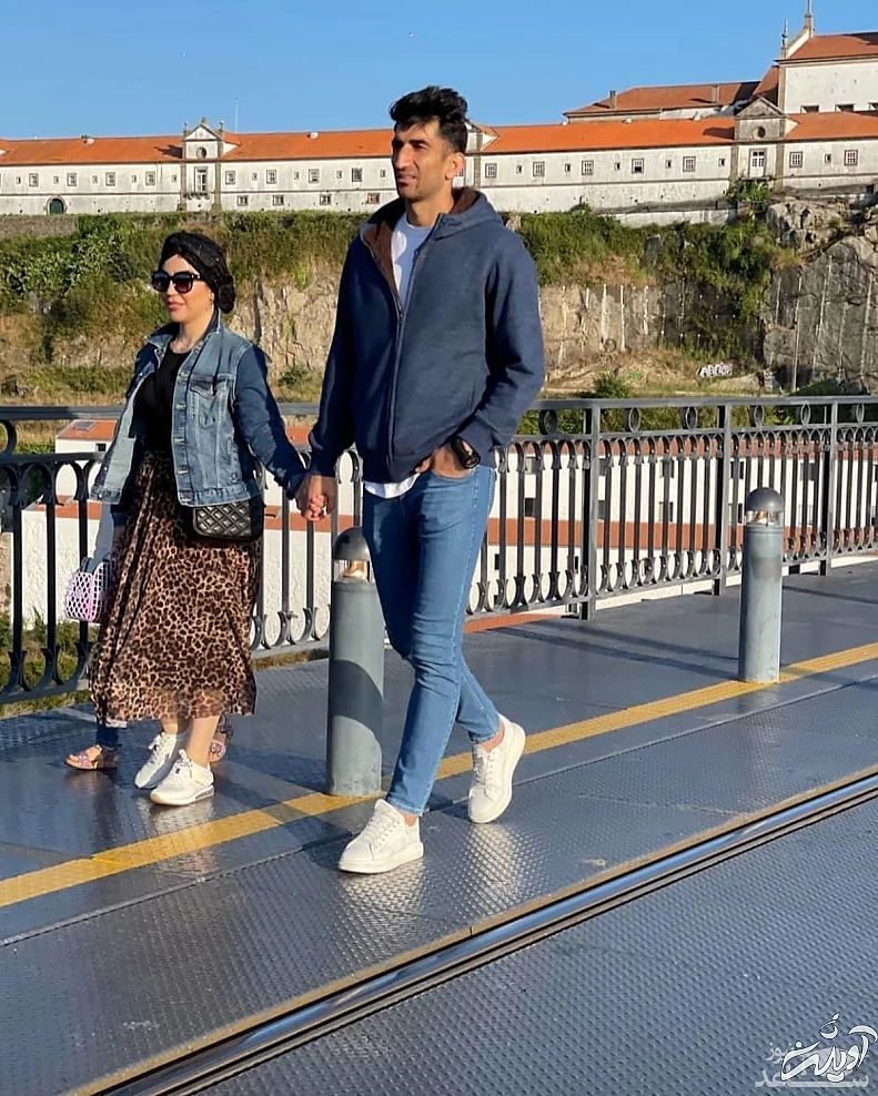  علیرضا بیرانوند و همسر ش